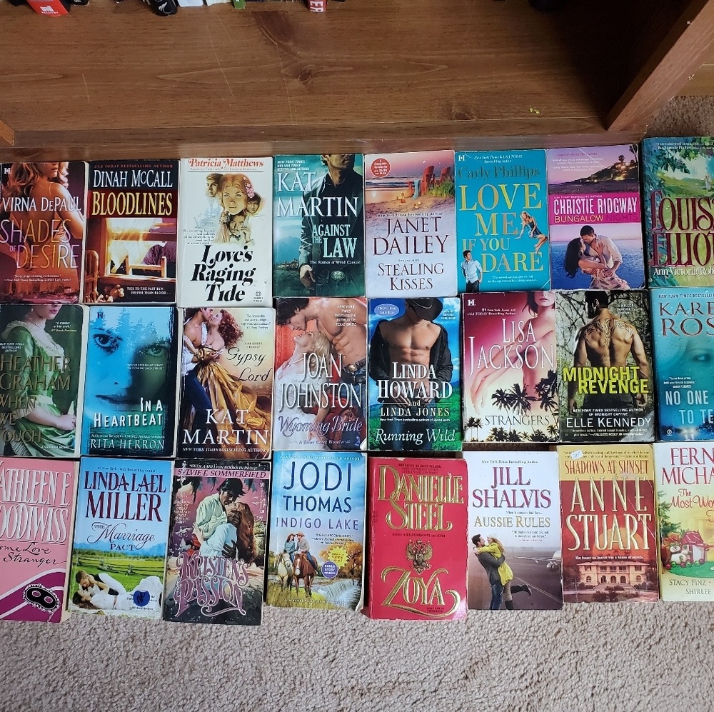 24 Romance Novels (paperback books)